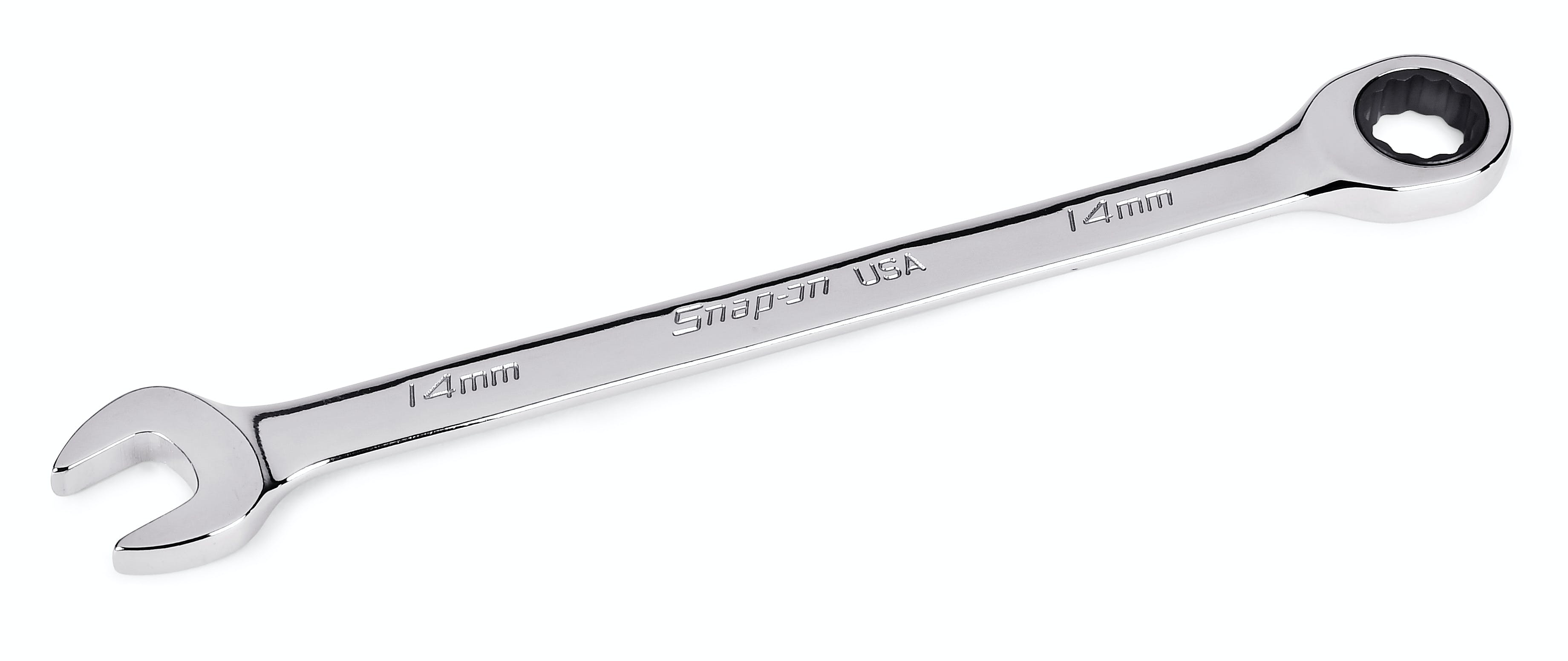 14 mm 12-Point Metric 0° Offset Ratcheting Combination Wrench | OXRM14A 14 mm 12-Point Metric 0° Offset Ratcheting Combination Wrench | OXRM14A